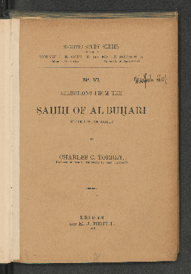 Vorschaubild von Selections from the Sahih of al-Buhari