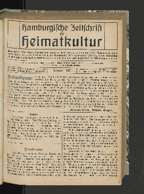 Vorschaubild von [[Hamburgische Zeitschrift für Heimatkultur]]