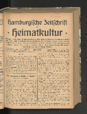 Vorschaubild von [[Hamburgische Zeitschrift für Heimatkultur]]