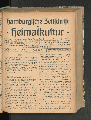 Vorschaubild von [[Hamburgische Zeitschrift für Heimatkultur]]