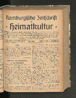 Vorschaubild von [[Hamburgische Zeitschrift für Heimatkultur]]