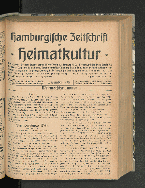 Vorschaubild von [[Hamburgische Zeitschrift für Heimatkultur]]