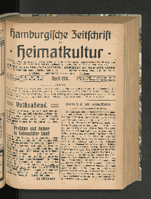 Vorschaubild von [[Hamburgische Zeitschrift für Heimatkultur]]