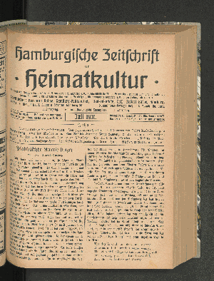 Vorschaubild von [[Hamburgische Zeitschrift für Heimatkultur]]