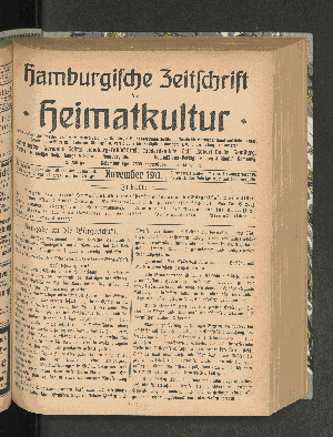 Vorschaubild von [[Hamburgische Zeitschrift für Heimatkultur]]