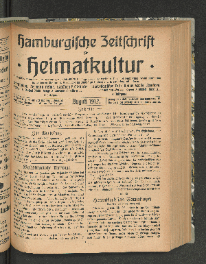 Vorschaubild von [[Hamburgische Zeitschrift für Heimatkultur]]