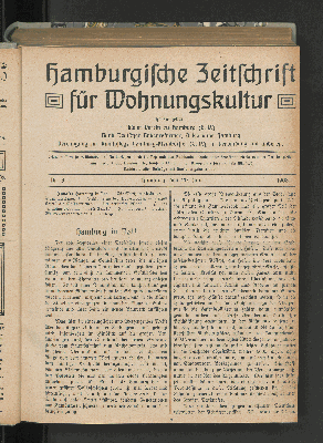 Vorschaubild von [[Hamburgische Zeitschrift für Wohnungskultur]]