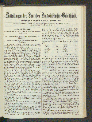 Vorschaubild von Beilage Nr. 6 zu Stück 6 vom 9. Februar 1901.