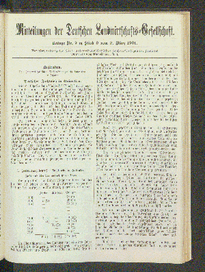 Vorschaubild von Beilage Nr. 9 zu Stück 9 vom 2. März 1901.