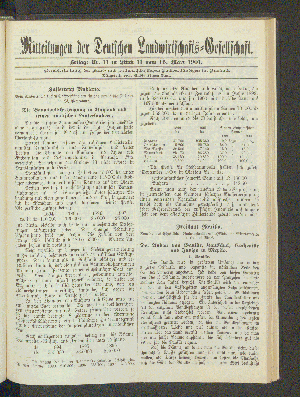 Vorschaubild von Beilage Nr. 11 zu Stück 11 vom 16. März 1901.