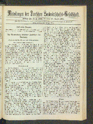 Vorschaubild von Beilage Nr. 15 zu Stück 16 vom 20. April 1901.