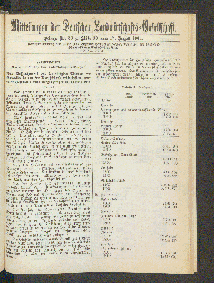 Vorschaubild von Beilage Nr. 26 zu Stück 33 vom 17. August 1901.