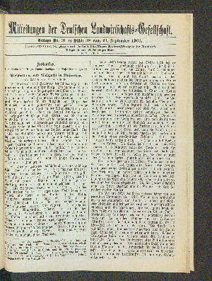 Vorschaubild von Beilage Nr. 31 zu Stück 38 vom 21. September 1901.