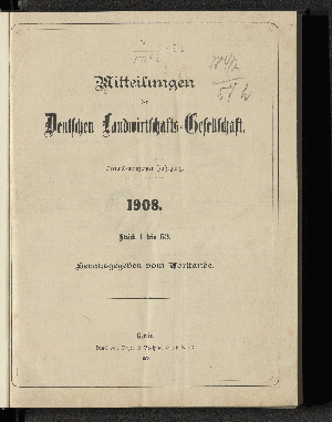 Vorschaubild von [Mitteilungen der Deutschen Landwirtschafts-Gesellschaft]