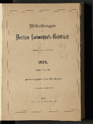 Vorschaubild von [Mitteilungen der Deutschen Landwirtschafts-Gesellschaft]