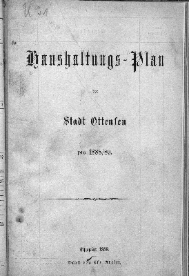 Vorschaubild von [Haushaltungs-Plan der Stadt Ottensen]