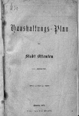 Vorschaubild von [Haushaltungs-Plan der Stadt Ottensen]