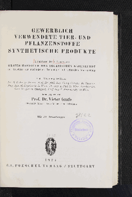 Vorschaubild von Gewerblich verwendete Tier- und Pflanzenstoffe synthetische Produkte