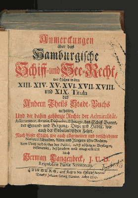 Vorschaubild von Commerce- und See-Tractat geschlossen zwischen ... Ludovico XV., Könige von Franckreich und Navarre [et]c. [et]c. und den Erb. Hansee-Städten im Jahr 1716