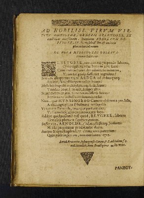 Vorschaubild von Ad Nobiliss. Virum Virtute Omnigena, Generis Splendore, et eruditione clarißimum, Dominum Arnoldum de Reyger, I. V. D. consultiß. Dn. et amicum plurimùm colendum. De Nova Mynsingeri Observationum Editione.