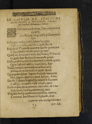Vorschaubild von In Easdem Dn. Ioachimi Mynsingeri a Frundeck, Patris sui charißimi, Observationes, Carmen.