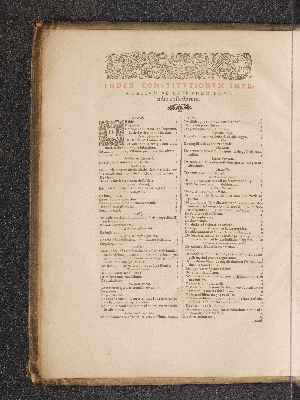 Vorschaubild von Index Constitutionem Imperialium ab endimundo Bonefidio collectarum.
