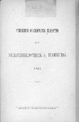 Vorschaubild von [Periodisch erscheinende Schriften // Stadtbibliothek zu Hamburg]