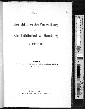 Vorschaubild von [Bericht über die Verwaltung der Stadtbibliothek zu Hamburg]