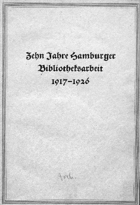 Vorschaubild von [[Bericht // Hamburger Staats- und Universitäts-Bibliothek]]