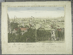 Vorschaubild von Aussicht aus Altona auf die Elbe, und deren Gegenden biss Haarburg