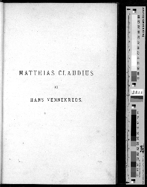 Vorschaubild von Matthias Claudius og hans vennekreds