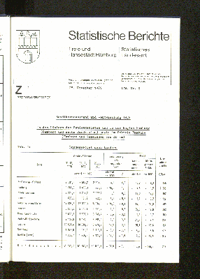 Vorschaubild von [[Statistische Berichte // Freie und Hansestadt Hamburg, Statistisches Landesamt / Z]]