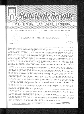 Vorschaubild von [Statistische Berichte // Freie und Hansastadt Hamburg, Statistisches Landesamt / Regionalstatistische Grunddaten]