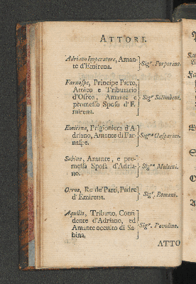 Vorschaubild von [Hadrianus in Sirien ein Singespiel welches auf allergnädigsten Befehl Sr. Königl. Majest. von Preussen auf der Hof-Schaubühne zu Berlin soll aufgeführet werden]