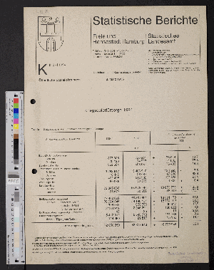 Vorschaubild von [Statistische Berichte / Statistisches Landesamt der Freien und Hansestadt Hamburg / K]