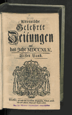 Vorschaubild von [Altonaische gelehrte Zeitungen]