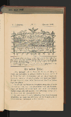 Vorschaubild von 1. Jahrgang. No. 1. Januar 1891.