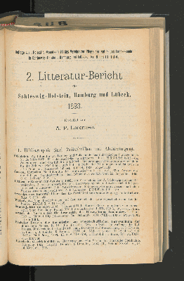 Vorschaubild von 2. Litteratur-Bericht für Schleswig-Holstein, Hamburg und Lübeck. 1893.