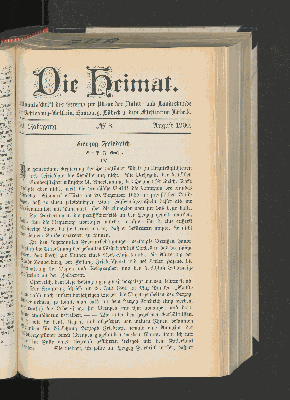 Vorschaubild von 10. Jahrgang. No. 8. August 1900.