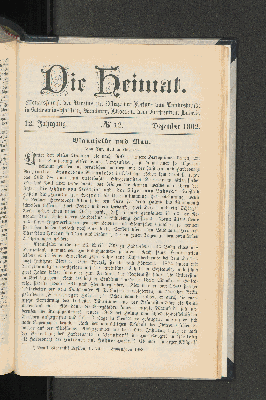 Vorschaubild von 12. Jahrgang. No. 12. Dezember 1902.