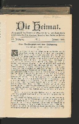 Vorschaubild von 13. Jahrgang. No. 1. Januar 1903.