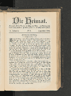 Vorschaubild von 14. Jahrgang. No. 9. September 1904.