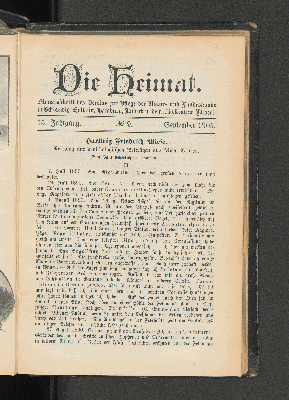 Vorschaubild von 15. Jahrgang. No. 9. September 1905.