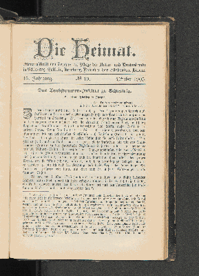 Vorschaubild von 15. Jahrgang. No. 10. Oktober 1905.