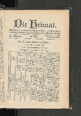 Vorschaubild von 15. Jahrgang. No. 12b. Dezember 1905.