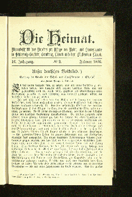 Vorschaubild von 16. Jahrgang. No. 2. Februar 1906.