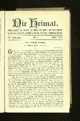 Vorschaubild von 16. Jahrgang. No. 4. April 1906.