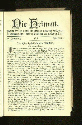 Vorschaubild von 16. Jahrgang. No. 6. Juni 1906.