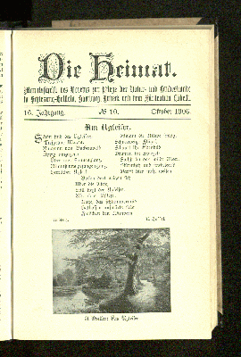 Vorschaubild von 16. Jahrgang. No. 10. Oktober 1906.