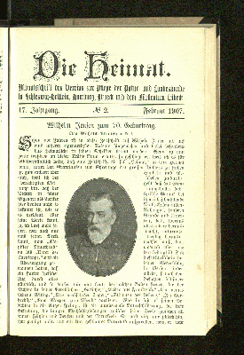 Vorschaubild von 17. Jahrgang. No. 2. Februar 1907.